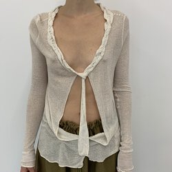 MARITHÉ FRANÇOIS GIRBAUD White Knitted Deconstructed Top2.jpg