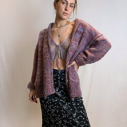 gorgeous vintage mixed purple hand knitted cardigan3.jpg