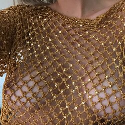 Gorgeous knitted gold fishnet top4.jpg